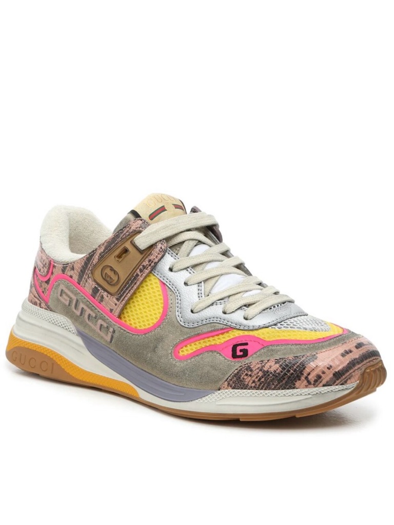 Gucci Women’s Ultrapace Pink Tejus Printed Sneakers Size 36.5 (Worn Once)